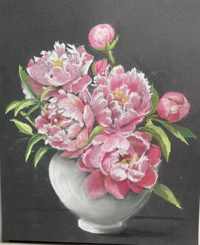 Bowl of peonies